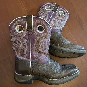 Size 2 kid purple cowboy boots